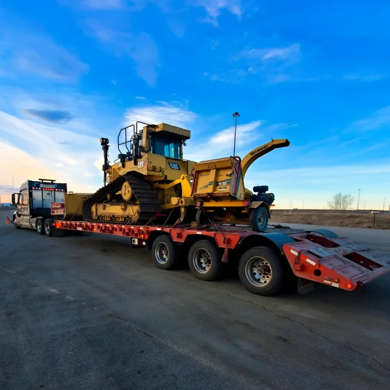 semi flat deck equipment compressed